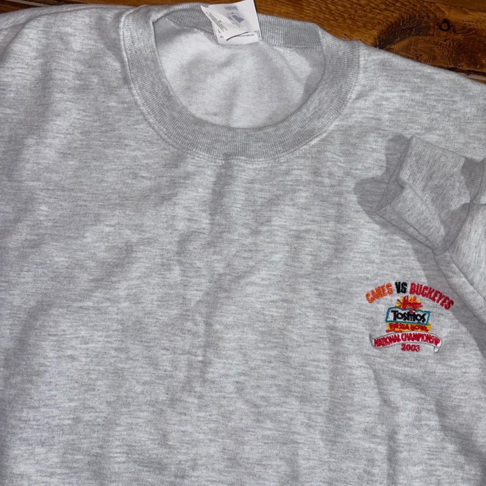 Vtg Canes Vs Buckeyes Sweatshirt 2XL 2003 Tostitos Fiesta Bowl National Champion